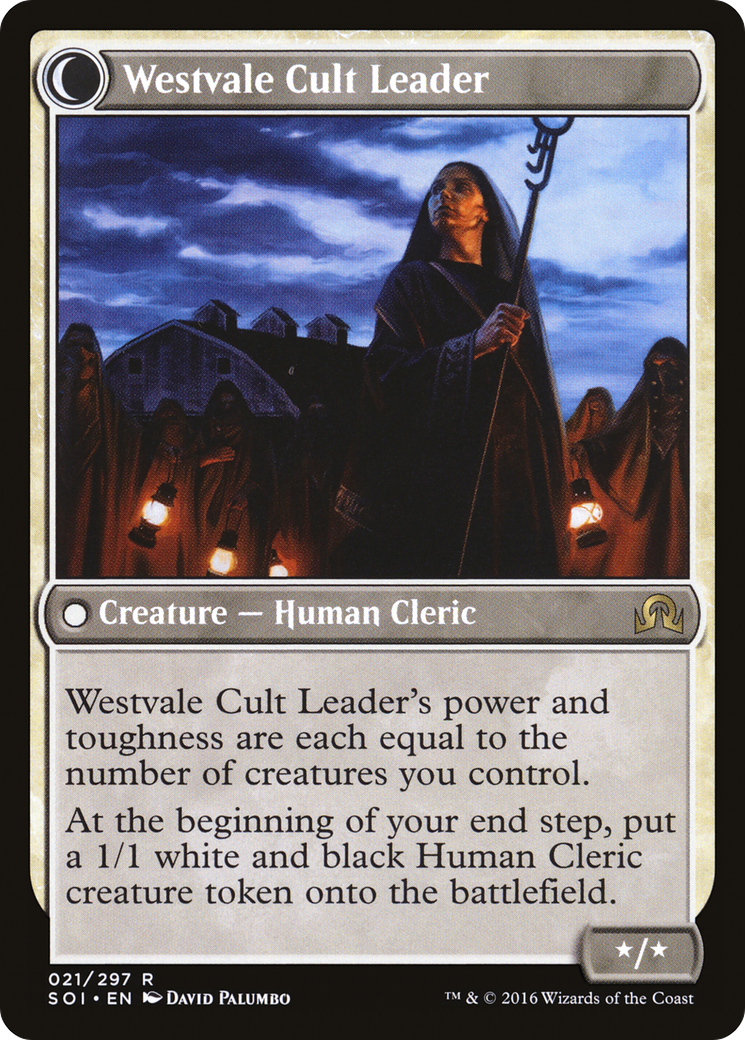 Hanweir Militia Captain // Westvale Cult Leader (SOI-021) - Shadows over Innistrad: (Double Faced Transform) Foil