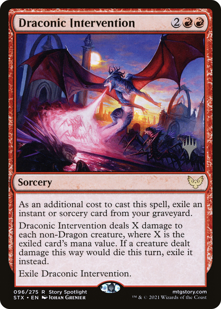 Draconic Intervention (PPSTX-96P) - Strixhaven: School of Mages Promos