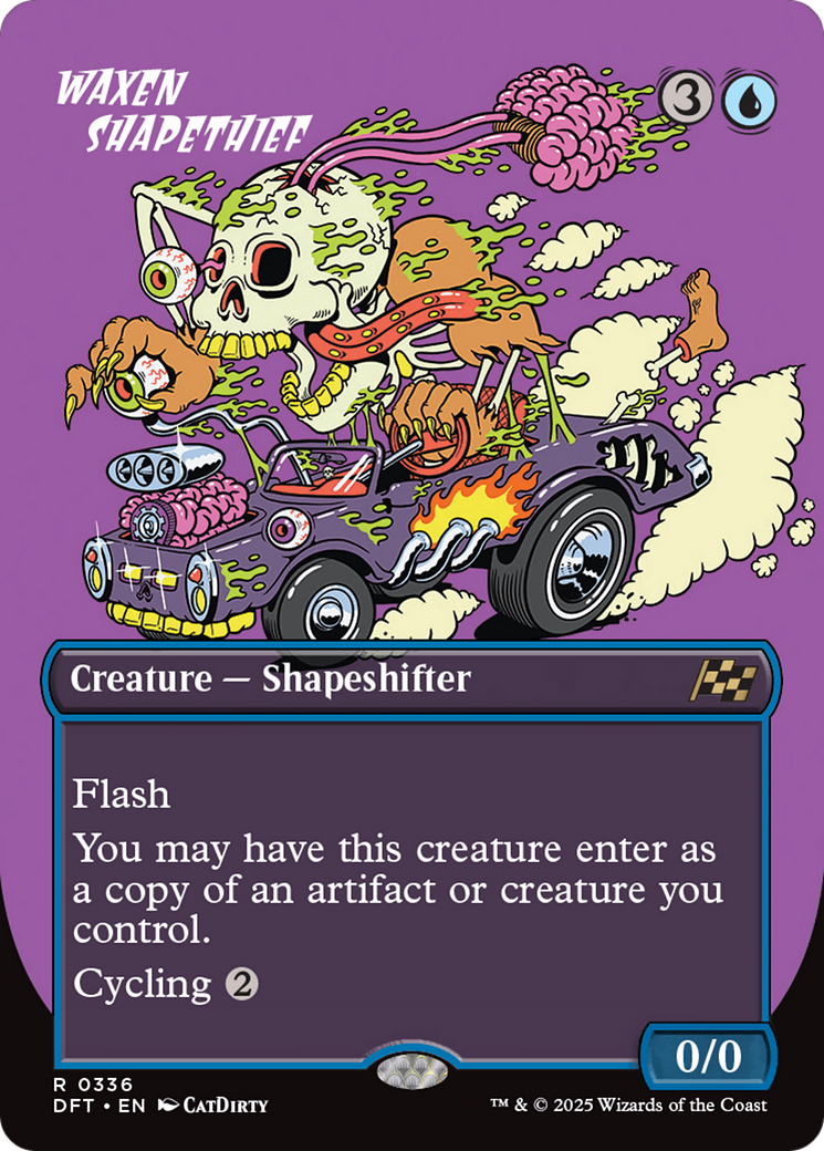 Waxen Shapethief (DFT-336) - Aetherdrift (Borderless) Foil