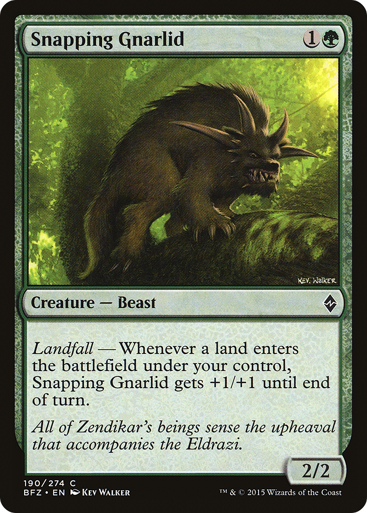 Snapping Gnarlid (BFZ-190) - Battle for Zendikar