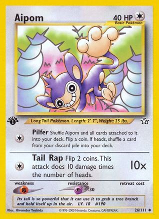 Aipom 026/111  - 1st Edition Neo Genesis - Uncommon