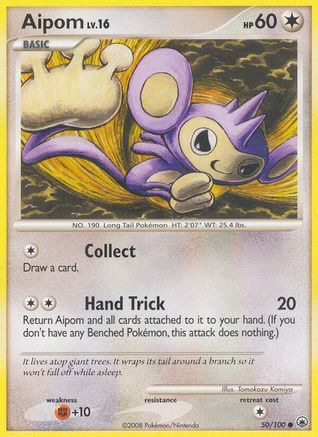 Aipom (50) 050/100  - Reverse Holofoil Majestic Dawn - Common