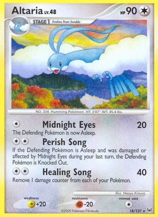 Altaria 018  - Reverse Holofoil Platinum - Rare