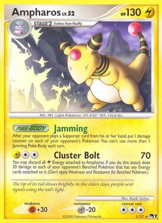 Ampharos 001/017  - Holofoil POP Series 7 - Rare