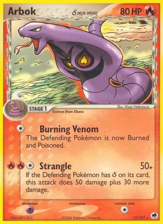 Arbok (Delta Species) 013/101  Dragon Frontiers - Rare