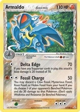 Armaldo (Delta Species) 001  - Holofoil Holon Phantoms - Holo Rare