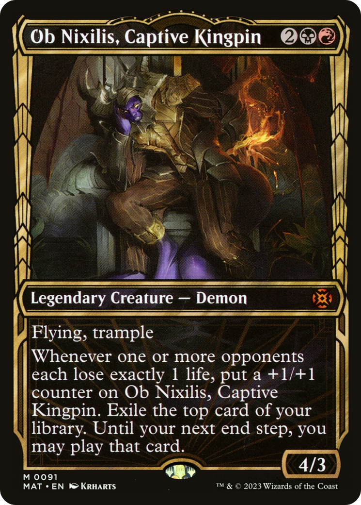 Ob Nixilis, Captive Kingpin (MAT-091) - March of the Machine: The Aftermath: (Showcase) Foil