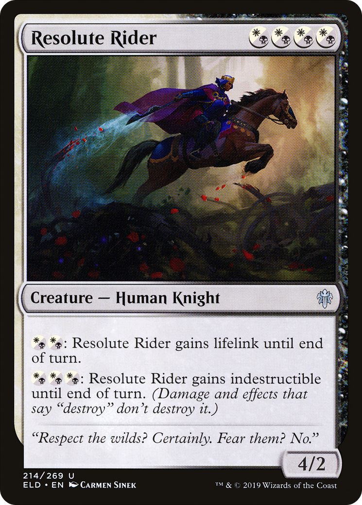 Resolute Rider (ELD-214) - Throne of Eldraine Foil