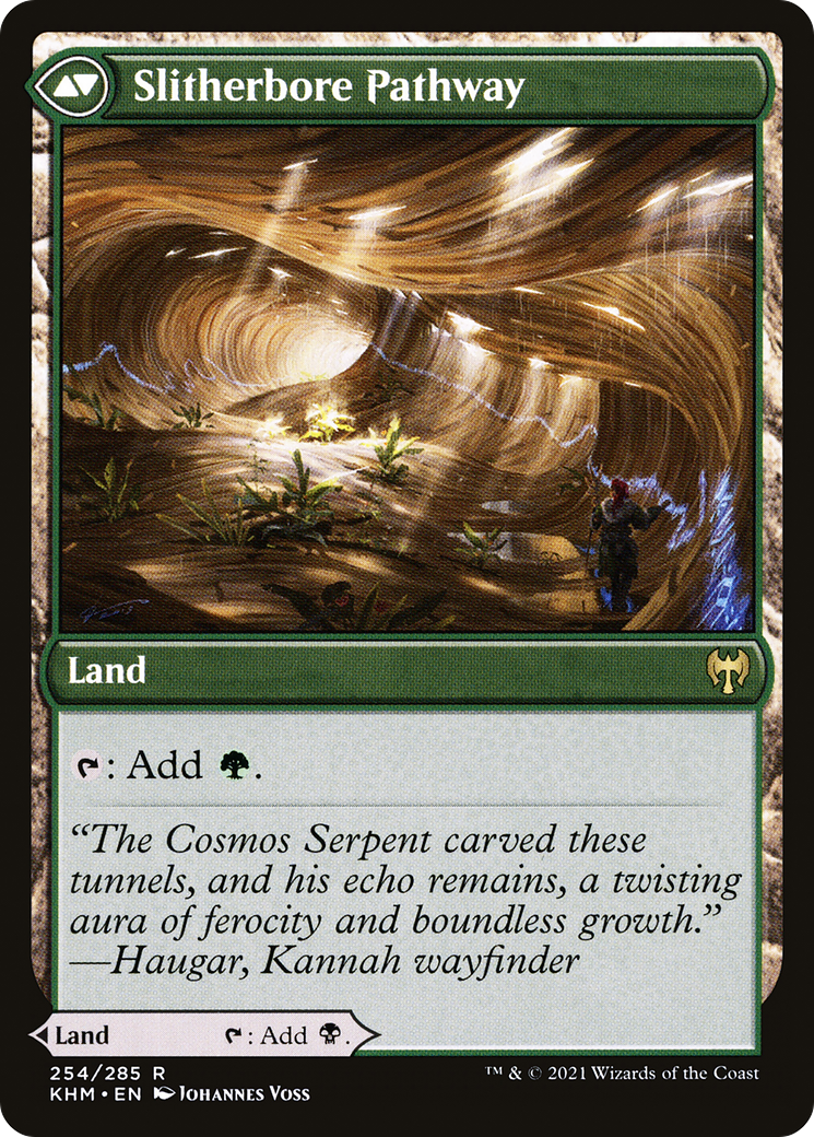 Darkbore Pathway // Slitherbore Pathway (KHM-254) - Kaldheim Foil