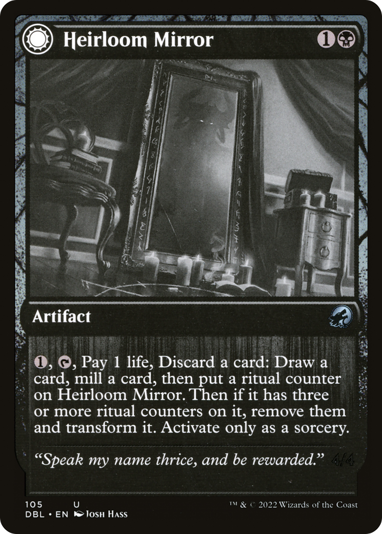 Heirloom Mirror // Inherited Fiend (DBL-105) - Innistrad: Double Feature: (Double Faced Transform) Foil