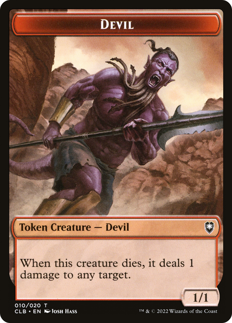 Devil (CLB-010) - Battle for Baldur's Gate Tokens Foil