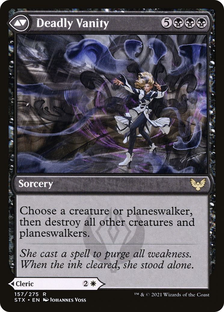 Selfless Glyphweaver // Deadly Vanity (STX-157) - Strixhaven: School of Mages Foil