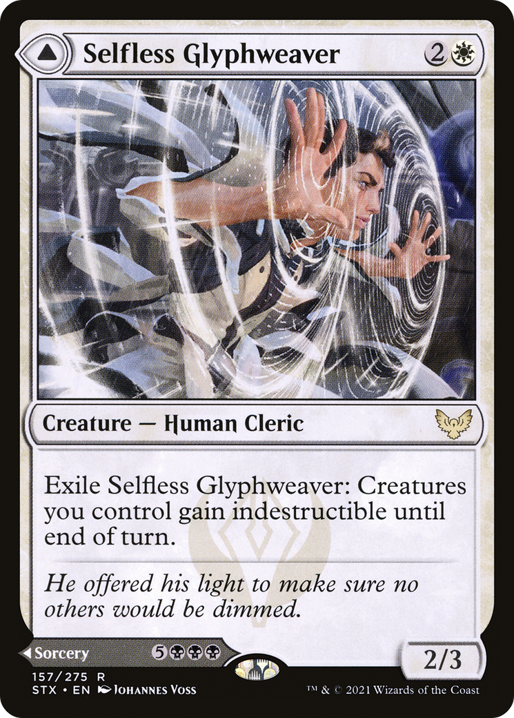 Selfless Glyphweaver // Deadly Vanity (STX-157) - Strixhaven: School of Mages