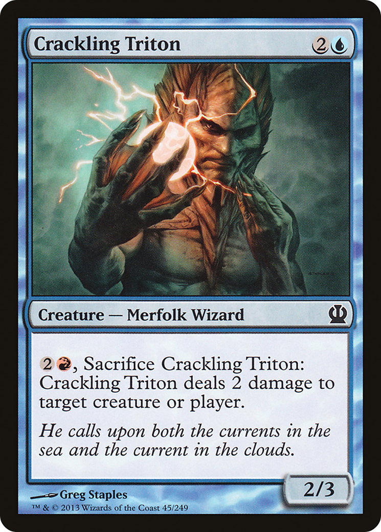 Crackling Triton (THS-045) - Theros Foil