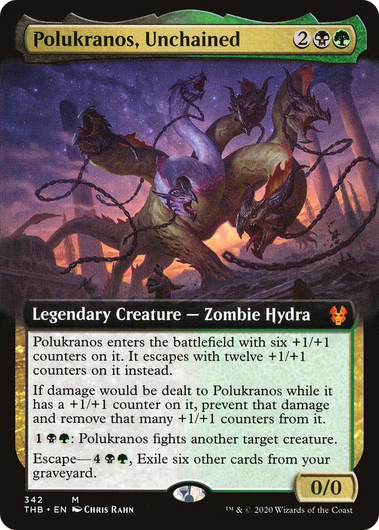Polukranos, Unchained (THB-342) - Theros Beyond Death: (Extended Art) Foil