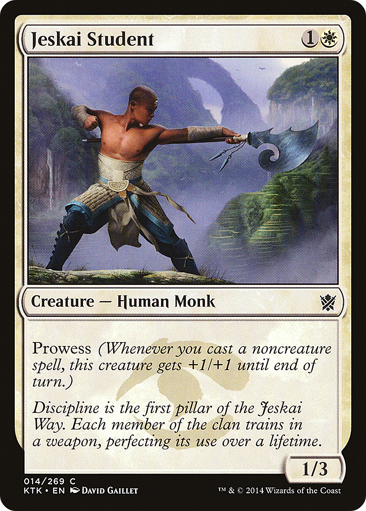 Jeskai Student (KTK-014) - Khans of Tarkir Foil
