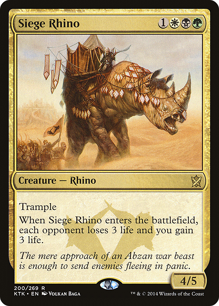 Siege Rhino (KTK-200) - Khans of Tarkir