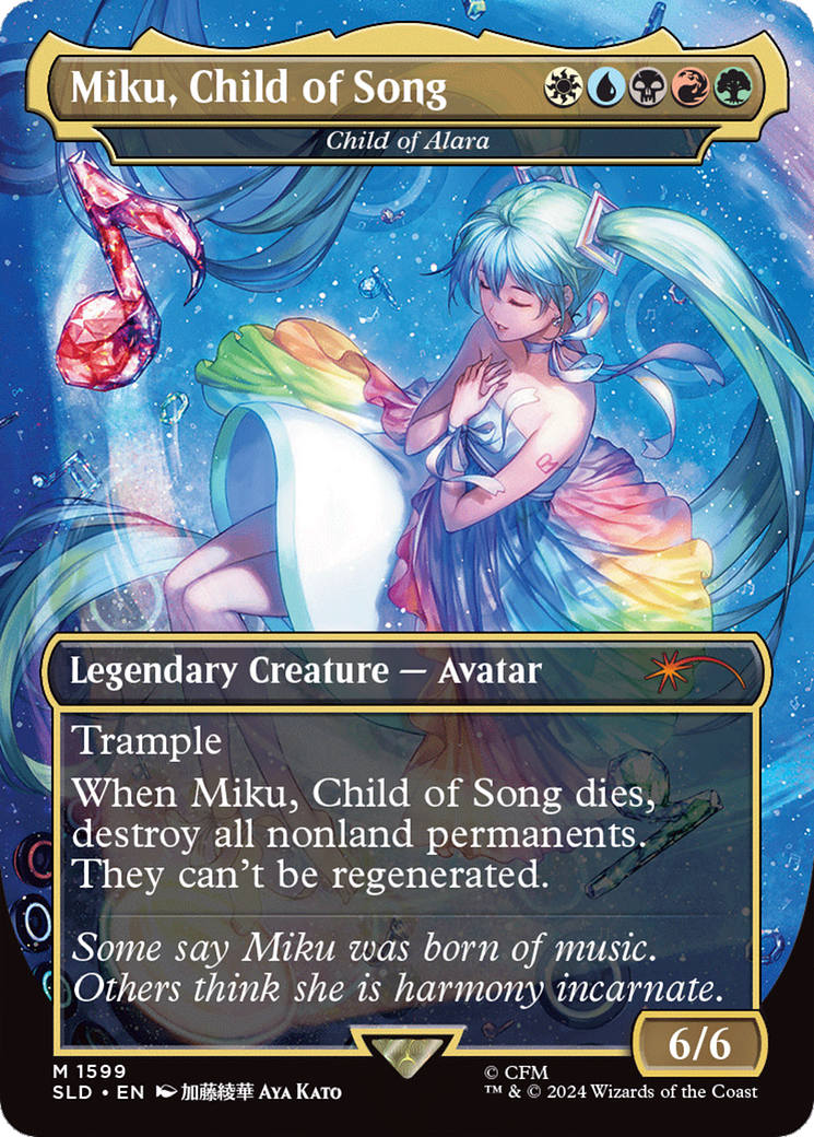 Child of Alara (SLD-1599) - Secret Lair Drop / Miku, Child of Song (Borderless)
