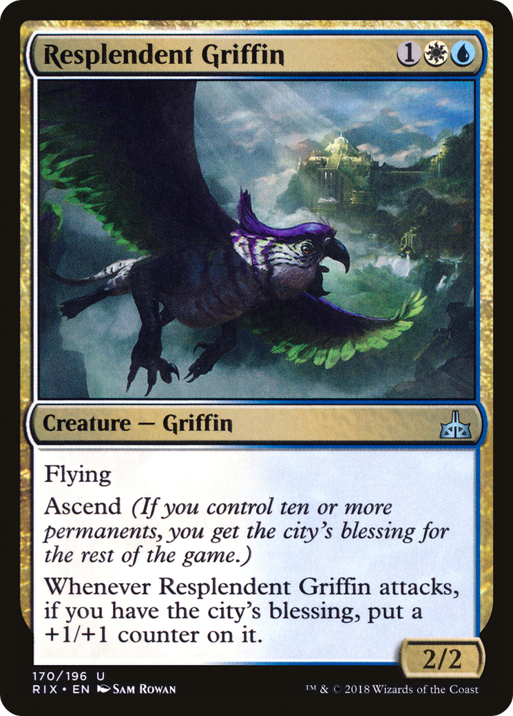 Resplendent Griffin (RIX-170) - Rivals of Ixalan Foil