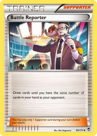 Battle Reporter 088  - Reverse Holofoil XY  Furious Fists - Uncommon