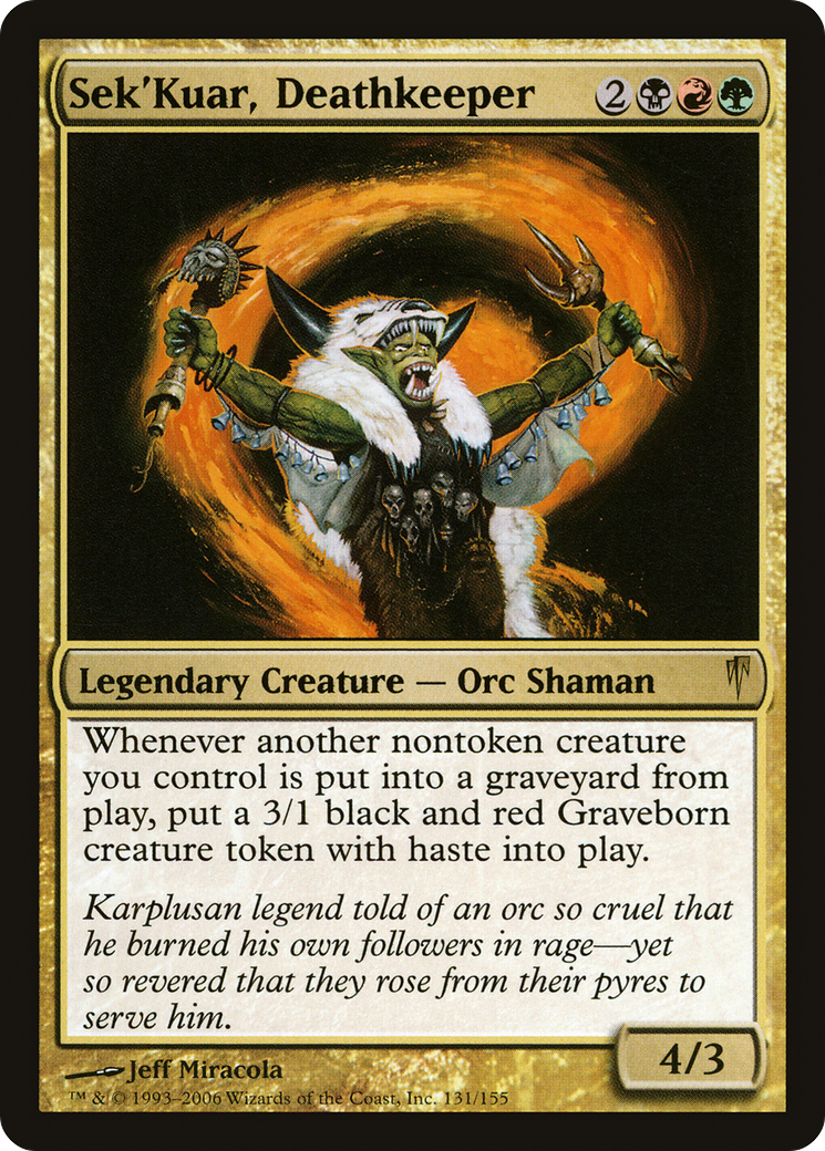 Sek'Kuar, Deathkeeper (CSP-131) - Coldsnap Foil