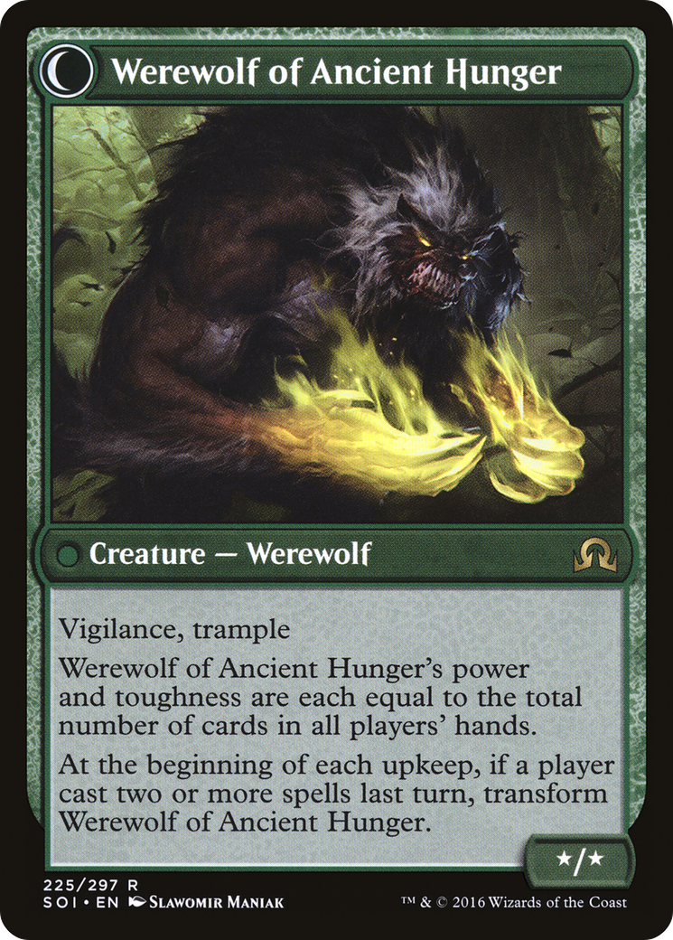 Sage of Ancient Lore // Werewolf of Ancient Hunger (SOI-225) - Shadows over Innistrad: (Double Faced Transform)