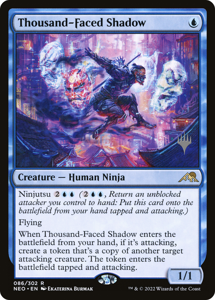 Thousand-Faced Shadow (PPNEO-86P) - Kamigawa: Neon Dynasty Promos Foil