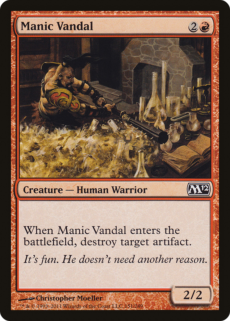 Manic Vandal (M12-151) - Magic 2012 Foil