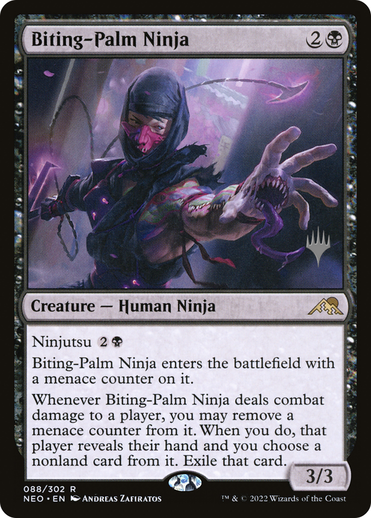 Biting-Palm Ninja (PPNEO-88P) - Kamigawa: Neon Dynasty Promos Foil