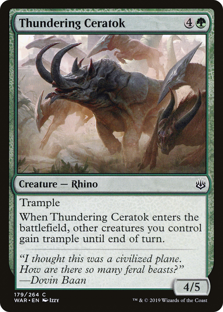 Thundering Ceratok (WAR-179) - War of the Spark