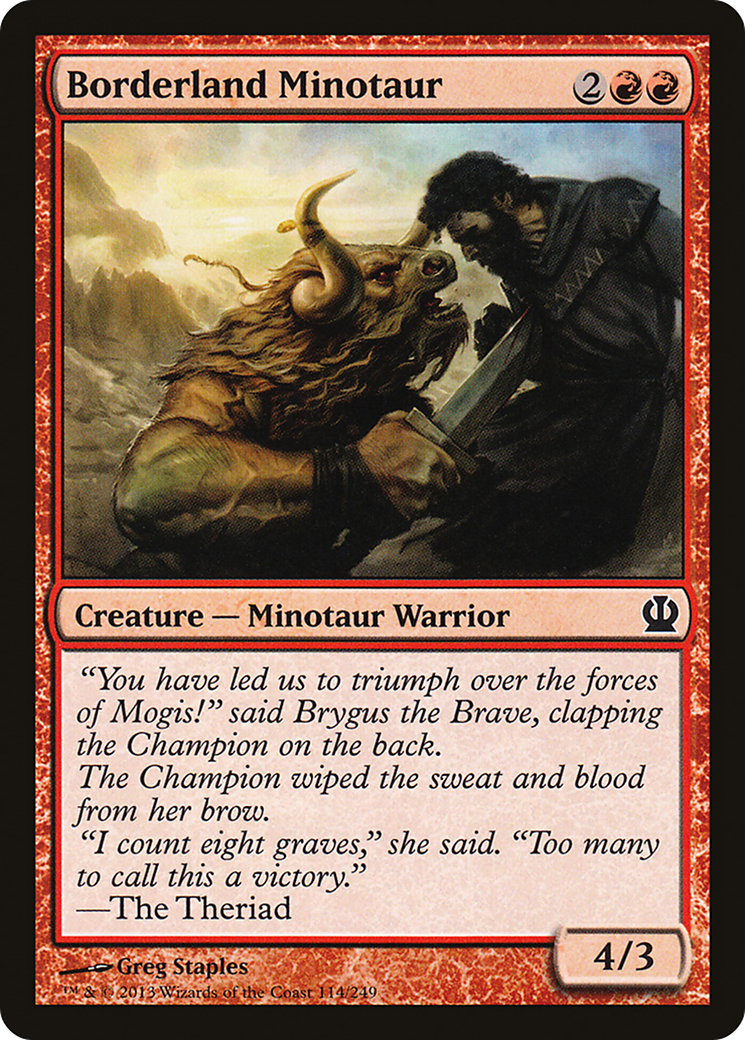 Borderland Minotaur (THS-114) - Theros Foil