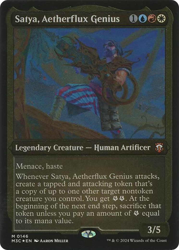 Satya, Aetherflux Genius (M3C-146) - Modern Horizons 3 Commander Foil