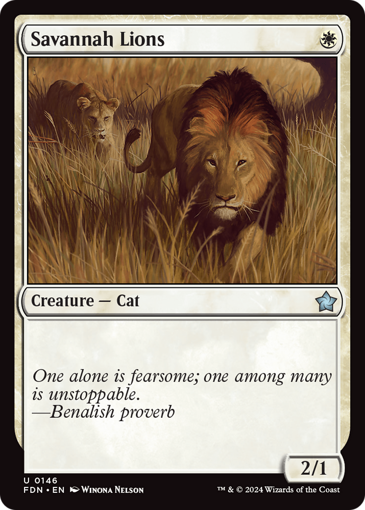 Savannah Lions (FDN-146) - Foundations Foil