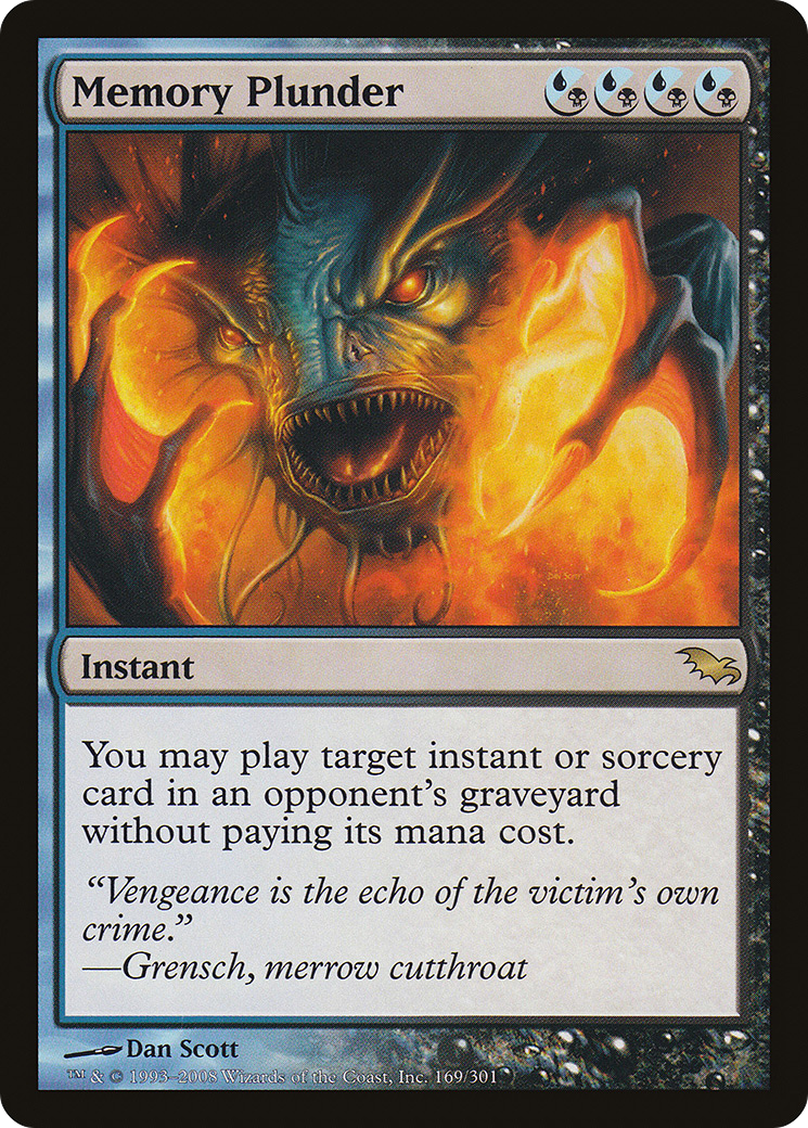 Memory Plunder (SHM-169) - Shadowmoor Foil