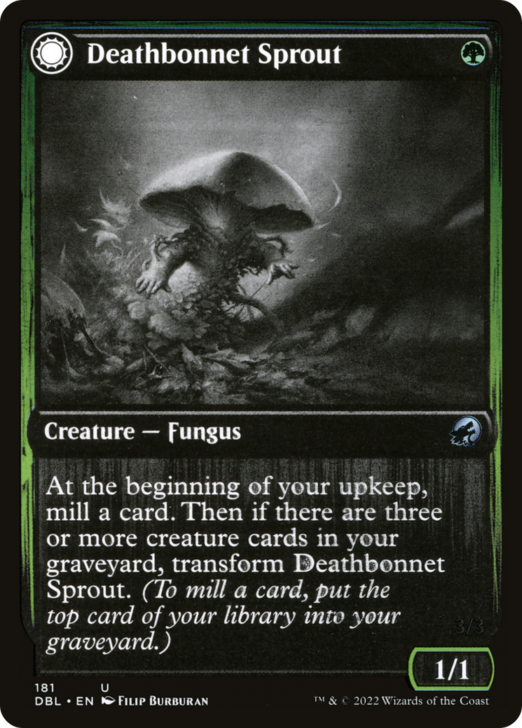 Deathbonnet Sprout // Deathbonnet Hulk (DBL-181) - Innistrad: Double Feature: (Double Faced Transform) Foil
