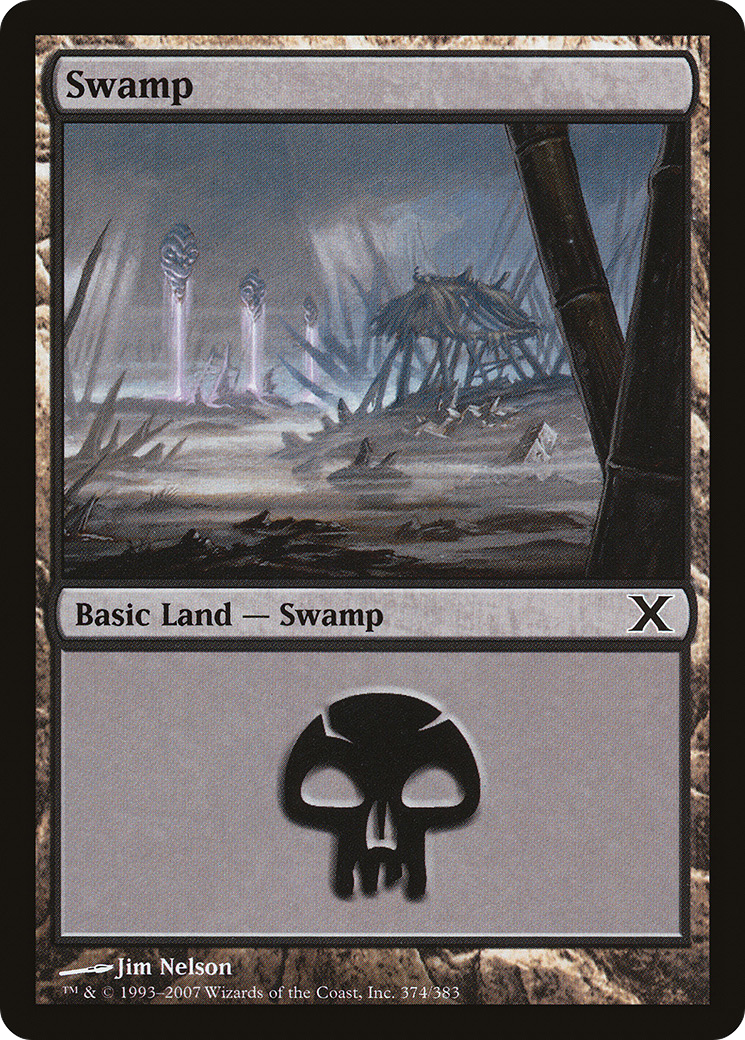 Swamp (10E-374) - Tenth Edition Foil