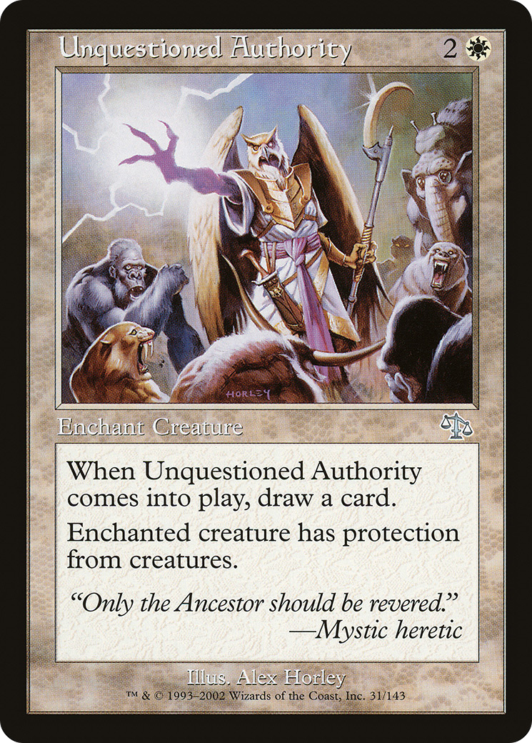 Unquestioned Authority (JUD-031) - Judgment Foil