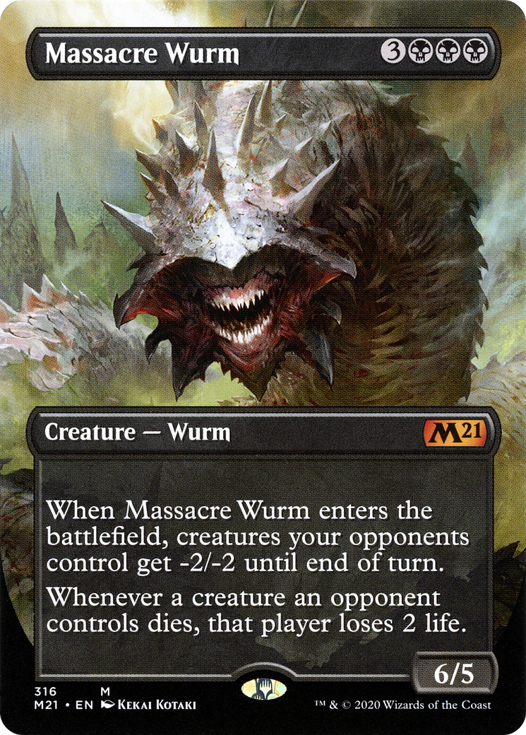Massacre Wurm (M21-316) - Core Set 2021 (Borderless) Foil