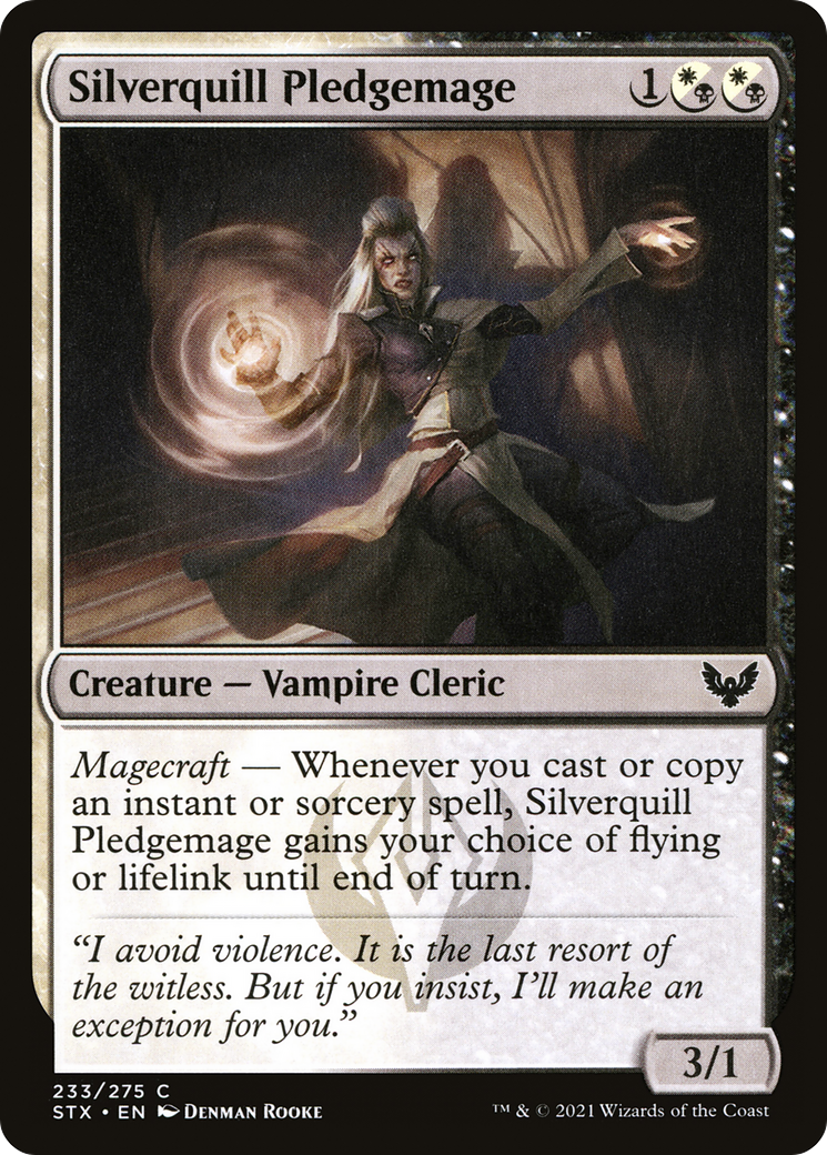 Silverquill Pledgemage (STX-233) - Strixhaven: School of Mages Foil