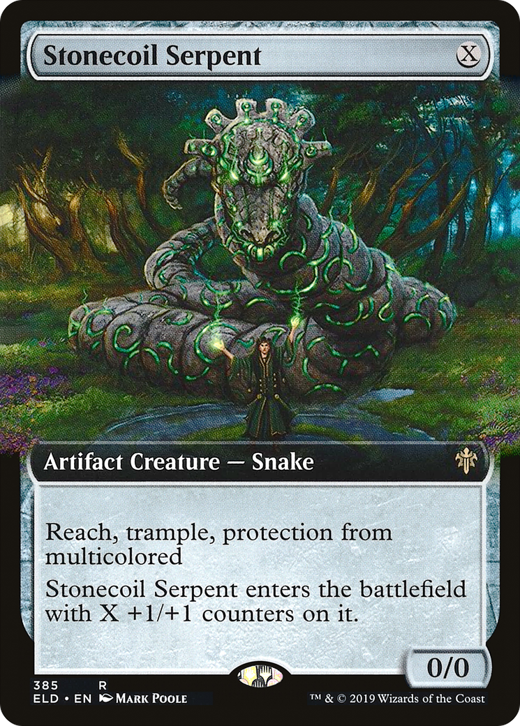 Stonecoil Serpent (ELD-385) - Throne of Eldraine: (Extended Art) Foil