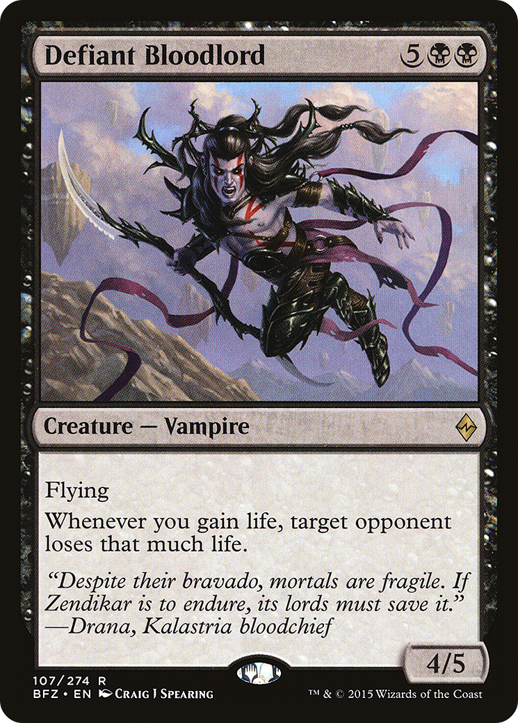 Defiant Bloodlord (BFZ-107) - Battle for Zendikar Foil