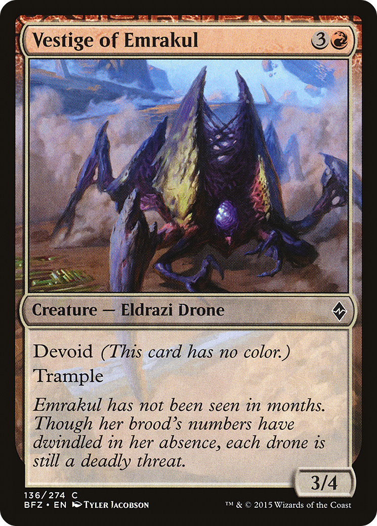 Vestige of Emrakul (BFZ-136) - Battle for Zendikar: (devoid) Foil