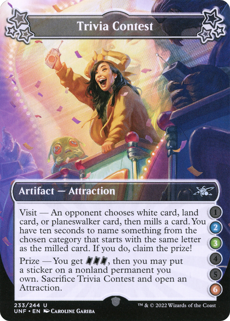 Trivia Contest (UNF-233A) - Unfinity Foil