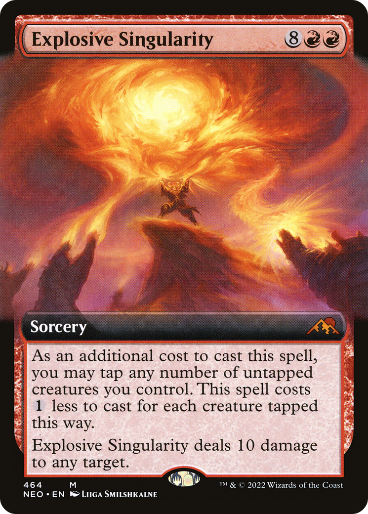 Explosive Singularity (NEO-464) - Kamigawa: Neon Dynasty: (Extended Art) Foil