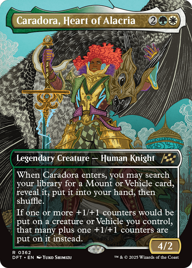 Caradora, Heart of Alacria (DFT-362) - Aetherdrift (Borderless) Foil