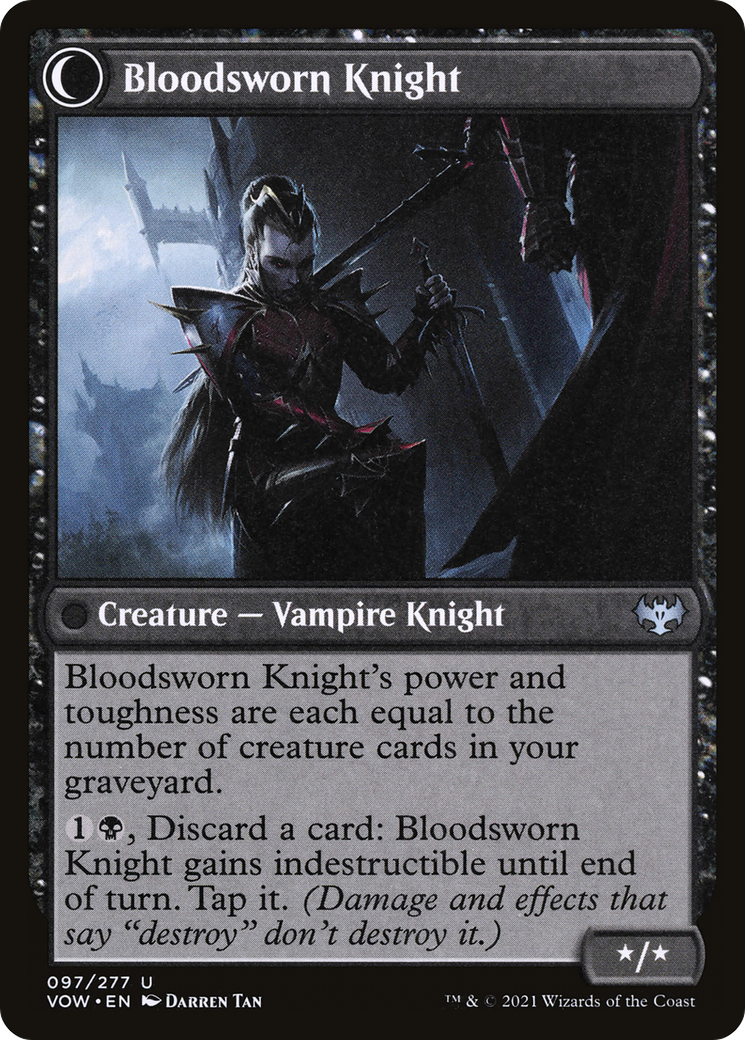 Bloodsworn Squire // Bloodsworn Knight (VOW-097) - Innistrad: Crimson Vow: (Double Faced Transform) Foil