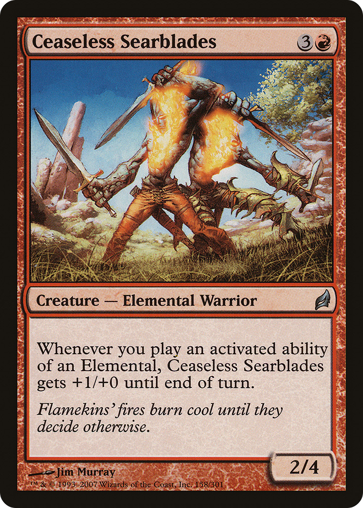 Ceaseless Searblades (LRW-158) - Lorwyn Foil