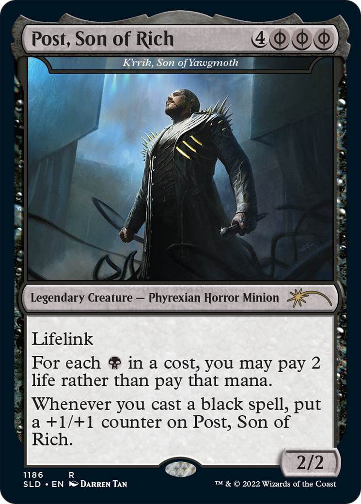 K'rrik, Son of Yawgmoth (SLD-1186) - Secret Lair Drop / Post, Son of Rich Foil