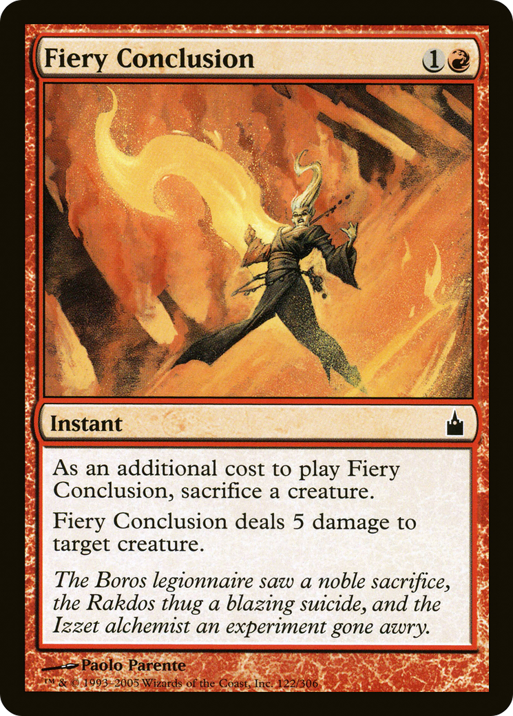 Fiery Conclusion (RAV-122) - Ravnica: City of Guilds Foil