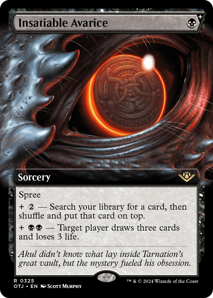 Insatiable Avarice (OTJ-325) - Outlaws of Thunder Junction: (Extended Art, spree) Foil